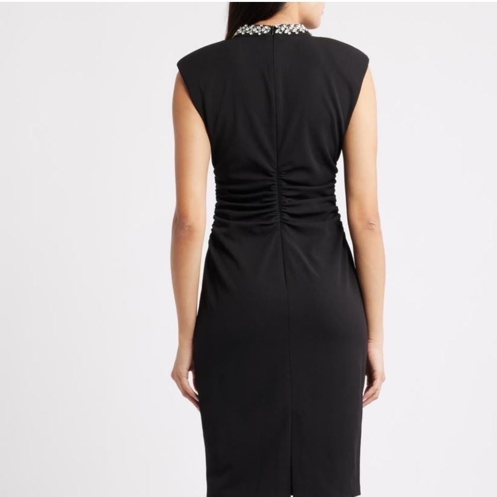 ELIZA J JEWEL NECK SLEEVELESS LBD SZ 2 - Picture 3 of 15